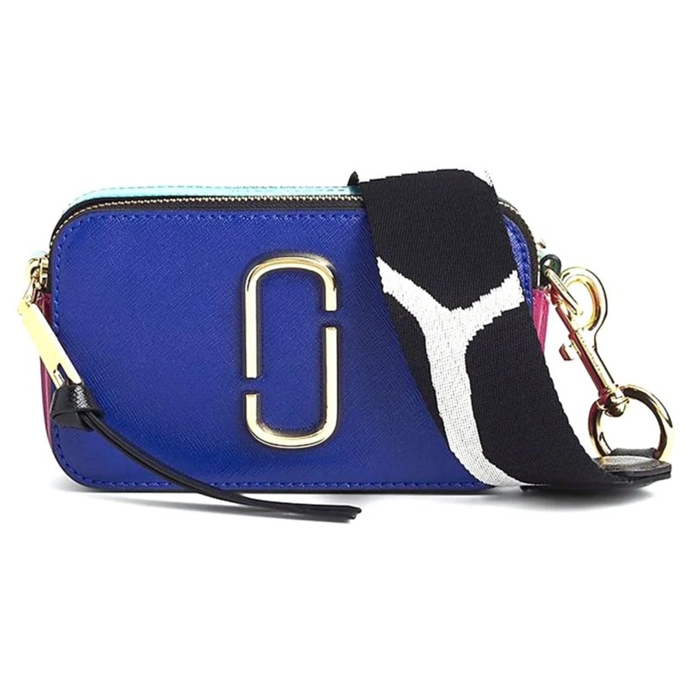 MARC JACOBS Snapshot Academy Blue Multi camera bag